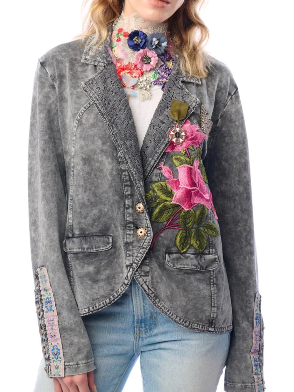 Aratta Colonel Jacket Grey Lace with Flower
AH4